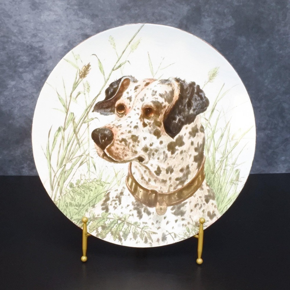 Antique Royal Cauldon Spotted Hound Sporting Hunting Dog Plate